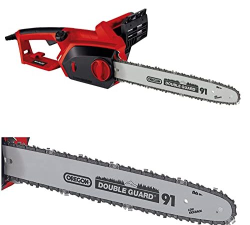 Einhell GH-EC 1835 Elettrosega (230-240 V, 1800 W, barra oregon 35,6 cm, taglio 32,5 cm, velocità catena 13,5 m/sec., serbatoio olio catena 160 ml, incl. Faretra copri catena)