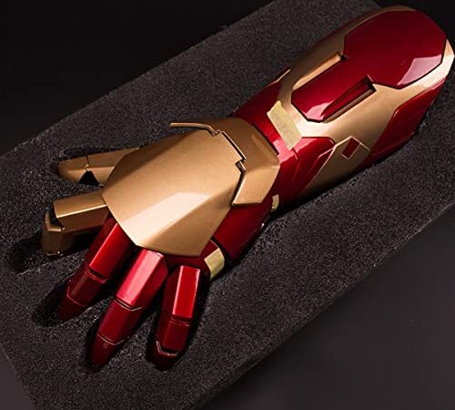 flydragon 1:1 Iron Man Hand Arm Electronic MK42 Wearable Arc FX Wrist Armor Gauntlet Puntelli Cosplay esclusivi (senza batteria),Left