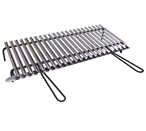 FONDERIA BONGIOVANNI Graticola in Acciaio, griglia Inox per Barbecue con Recupero Oli (80x50 cm)