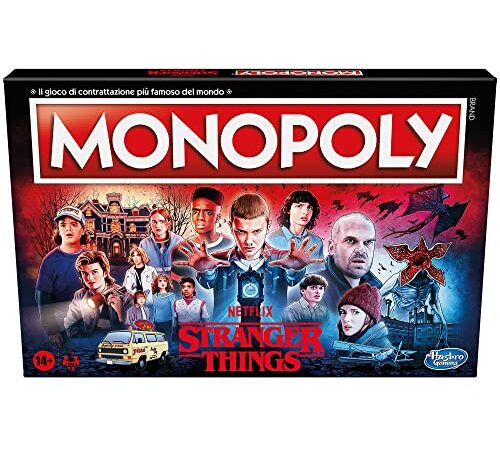 Hasbro Gaming Monopoly Stranger Things Gioco da Tavolo per Adulti e Ragazzi dai 14 Anni in su, Multicolore, 41 x 400 x 267 mm (Lingua Italiana)