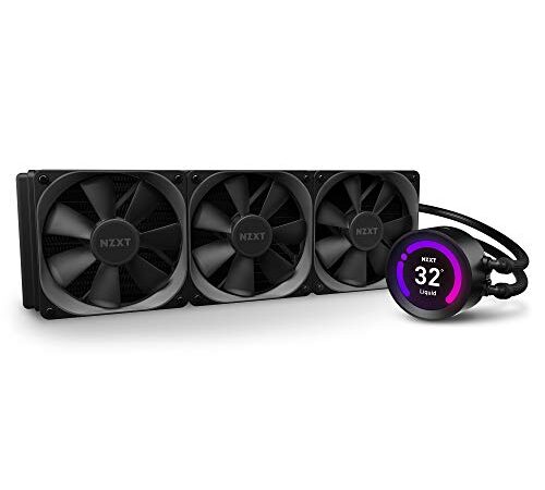 NZXT Kraken Z73 360 mm - RL-KRZ73-01 - AIO RGB CPU Liquid Cooler - Customizable LCD Display - Improved Pump - Powered by CAM V4 - RGB Connector - Aer P 120 mm Radiator Fans (3 Included)