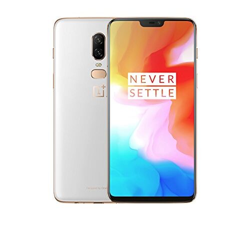 OnePlus 6 Smartphone 8GB RAM, 128 GB Memoria (non espandibile), OxygenOS basato su Android Oreo, Dual SIM, Bianco (Silk White)