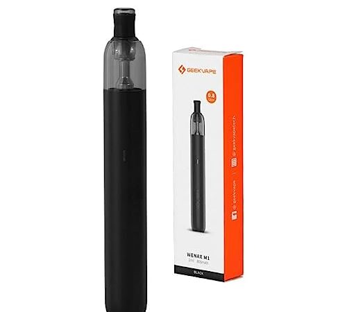 Original GeekVape Wenax M1 Kit 800mAh Battery Vape Fit 0.8ohm 1.0ohm Cartridge MTL Vaporizer Niente nicotina (WENAX M1 0.8Ω Kit Black)