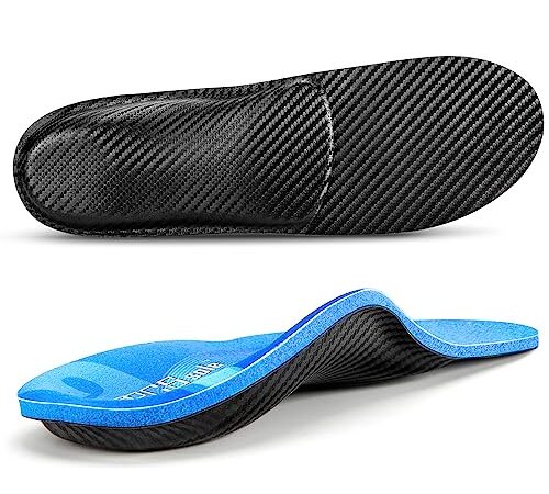 PCSsole Solette Ortopedico Supporto per Arco Plantare, Solette per Scarpe ad alto Sostegno dell'arco Plantare per Piedi Piatti, Fascite Plantare, Dolore al Tallone per uomini e donne, Blu (28CM)