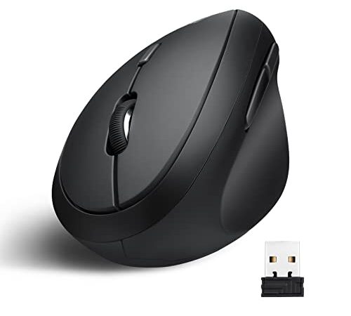 Perixx PERIMICE-719 - Mouse ergonomico - Design verticale - Extra per mani di piccole dimensioni e per i viaggi - Perfetto per università e ufficio