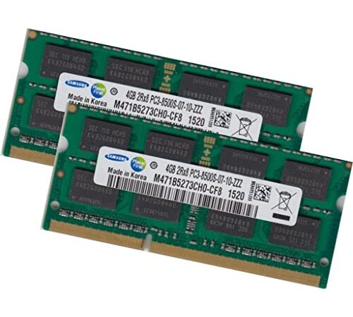 Samsung 3rd - Kit 2 x 4 GB DDR3 1066 MHz SO-Dimm PC3-8500S 204 pin