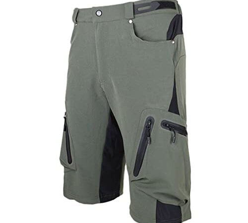 SUKUTU Pantaloncini da Ciclismo per Uomo Baggy Sports Outdoor MTB Pantaloncini da Corsa per Ciclismo Mountain Bike Downhill Shorts