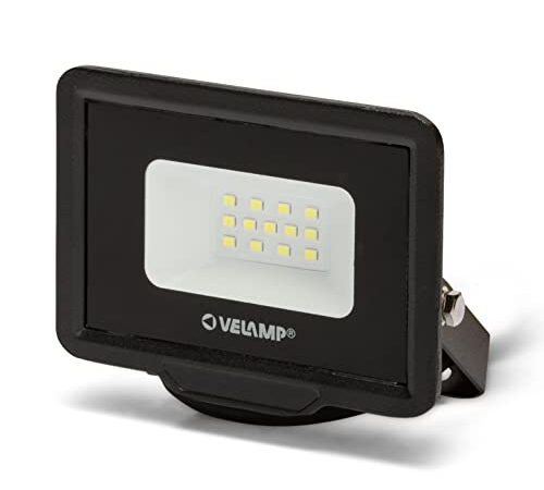 Velamp PADLIGHT5, proiettore LED SMD IP65, nero 4000K (Bianco Naturale), 10W