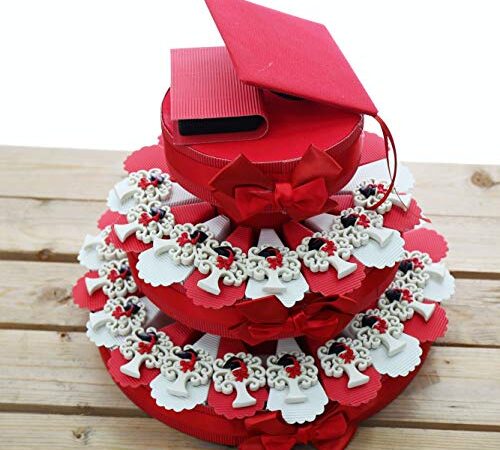 Viale Magico Magnete Albero della Vita con Tocco Laurea,Torta Bomboniere Pensierini Laurea Originali (TR1219M) (Torta da 35 Pezzi)