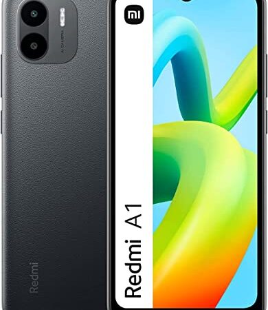 Xiaomi Smartphone Redmi A1, Display Dot Drop Da 6,52", Batteria Da 5000 Mah, Fotocamera Da 8 Mp, 2+32 Gb, Nero, 25.4 x 5.08 x 6.86 cm, 192 grammi25.4 x 5.08 x 6.86 cm, 192 grammi