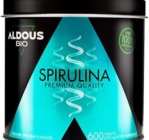 600 Compresse BIO | 3000mg di Alga Spirulina per dose | Saziante 100% Naturale - Detox | Energia - Sistema Immunitario | Proteine Vegane | Senza Plastica