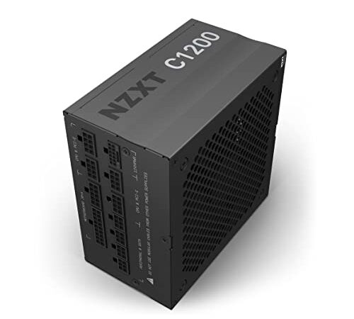 Alimentatore NZXT C1200 - Alimentazione per PC da gaming da 1200 watt – ATX 3.0 – Connettore PCIe 5.0 12VHPWR – Efficienza 80 Plus Gold – Completamente modulare – Modalità Zero Fan