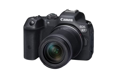 Canon EOS R7 APS-C mirrorless + 18-150mm IS STM (32,5 Mp, - fino a 15 fps, DIGIC X, video 4K UHD fino 60p, Dual Pixel CMOS Auto Focus II, Display touch orientabile da 7,5 cm, Wi-Fi, BT, IBIS)