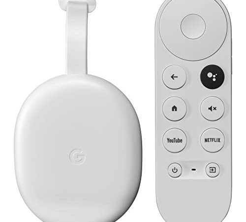 Chromecast con Google TV (HD) Neve – WLAN, Streaming Intrattenimento tramite telecomando con riconoscimento vocale sulla TV – Guarda film e serie