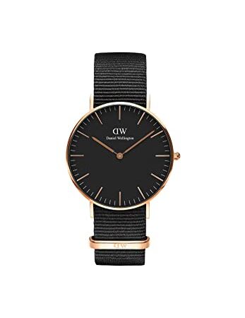 Daniel Wellington Orologio Classic Cornwall per Uomo e Donna, DW 36mm Quartz Classic Tessuto (Poliestere) Oro rosato Orologio