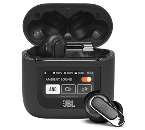 JBL Tour Pro 2 Auricolari In-Ear Wireless Bluetooth con Cancellazione Attiva del Rumore, Tecnologia Smart Ambient, 6 Microfoni Incorporati, Legendary Pro Sound, 40 h di Autonomia, Nero