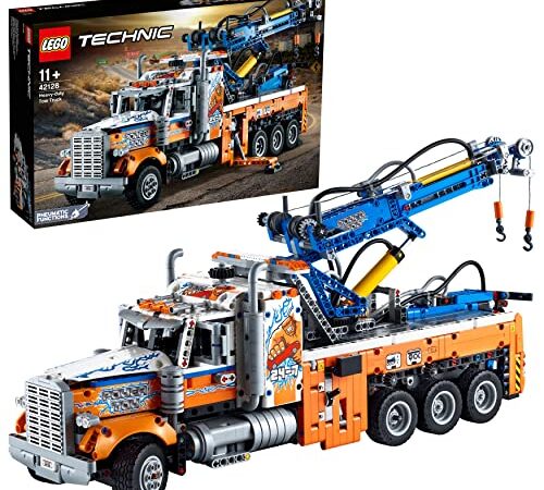 LEGO 42128 Technic Autogrù Pesante, Camion Giocattolo da Costurire con Braccio Meccanico Gru da Rimorchio, Idea Regalo per Bambini e Bambini Appassionati di Ingegneria