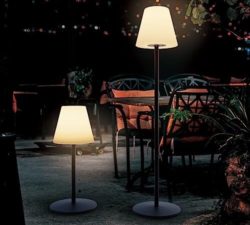 light to hope Lampada da Terra Solare per Esterni ed Interno,Wireless USB Ricaricabile con Sensore di Luce,IP65 Impermeabile Ideale come Decorazione per Casa, Hotel, Tavolo da Pranzo e Giardino