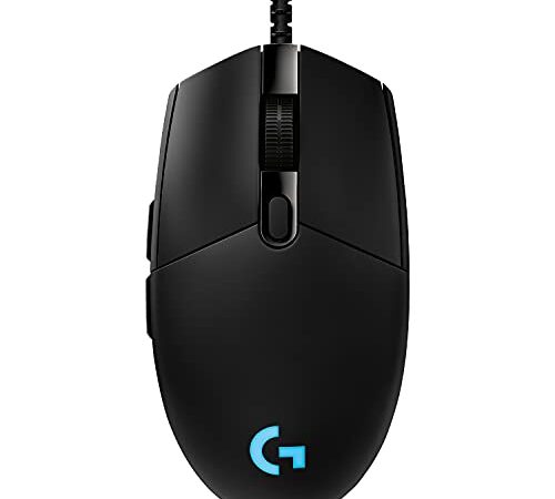 Logitech G PRO Mouse Gaming, Sensore HERO 25K, 25.600 DPI, RGB, Ultraleggero, Progettato ‎per eSport, 6 Pulsanti Programmabili, Memoria Integrata, PC/Mac/Laptop - Nero