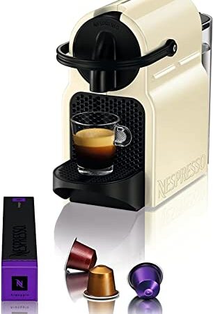 Nespresso by De'Longhi Inissia EN80.CW Macchina da caffè, Sistema Capsule Nespresso, Serbatoio acqua 0.7L, Bianco Crema (Cream White)