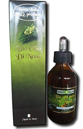 Olio di Neem puro biologico certificato Ecocert - Biocertitalia da 100ml. - spremuto a freddo