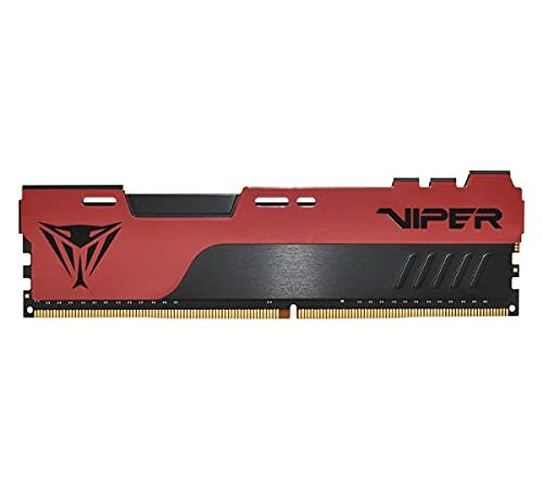 Patriot Memory Viper Elite II DDR4 3200 16GB (1x16GB) C18 Modulo di Memoria Gaming RAM XMP 2.0 Nero/Rosso