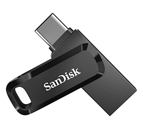 SanDisk 512GB Ultra Dual Drive Go USB Type-C Flash Drive with reversible USB Type-C and USB Type-A connectors, for smartphones, tablets, Macs and computers