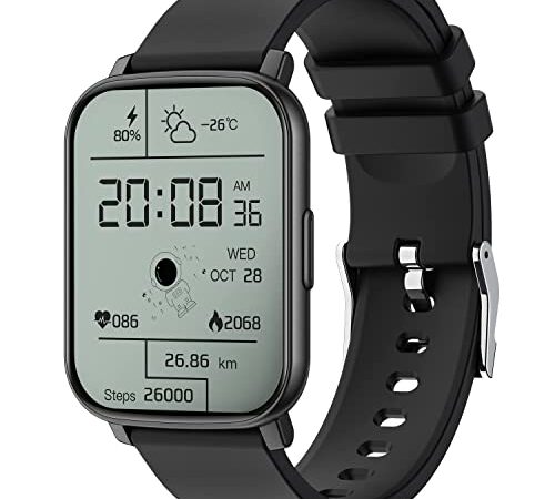 Smartwatch Orologio Fitness Uomo Donna Bambini 1.69'' schermo Impermeabile IP68 Smart Watch Cardiofrequenzimetro da polso Cronometro Contapassi Fitness Tracker con 24 sport modelli per Android iOS
