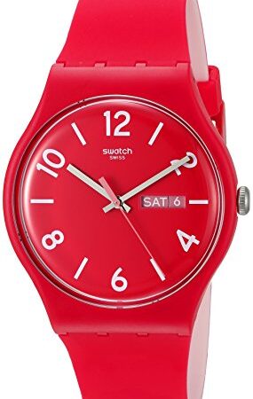 Swatch Orologio al Quarzo Unisex Backup Red 41 mm