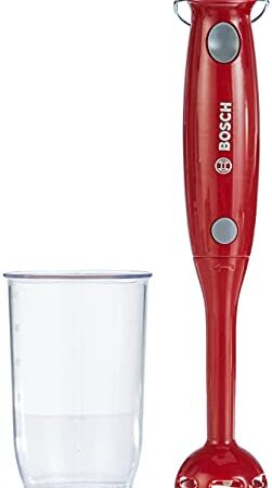 Theo Klein 9566 Bosch Hand Blender, Red I Child - Safe Replica with Rotating Dummy Blades and Measuring Cup I Toys for Children Aged 3 and over