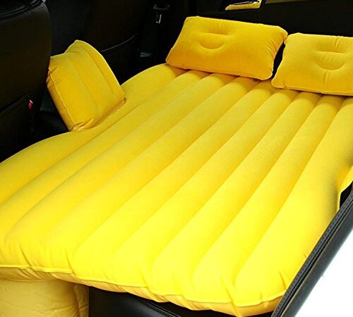 YL Tornio per Auto Che Si Affolla Auto Materassi Gonfiabili per Auto Bed Bed Bed Bed Bed Mattresses,Giallo