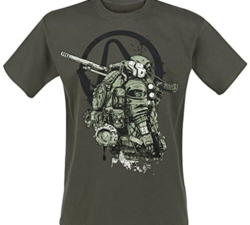 Borderlands 3 - FL4K Uomo T-Shirt Verde L 100% Cotone Regular