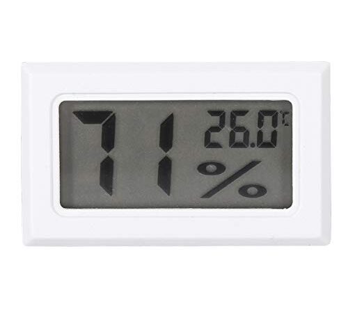 Termometro di umidità preciso, igrometro digitale LCD Monitor di umidità per termometro interno per ufficio, casa,serra(bianca)